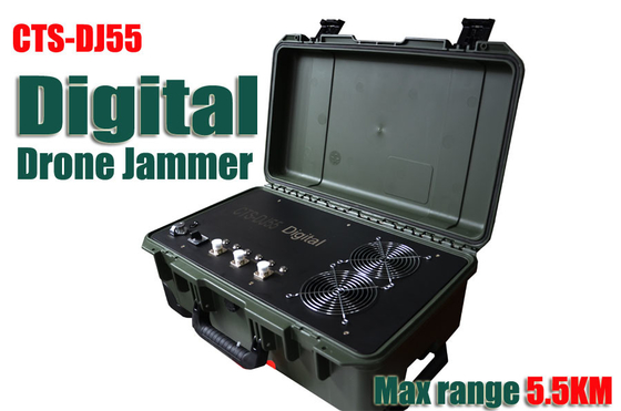 Mobile jammer Senneterre , 5000M GSM GPS RC Drone Jammer , Drone Signal Scrambler Low Battery Alarm Function